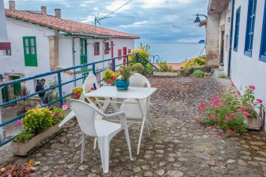 Tazones, İspanya 'nın Asturian Sahili' nin en güzel köylerinden biri. San Roque 'un resimli mahallesi.