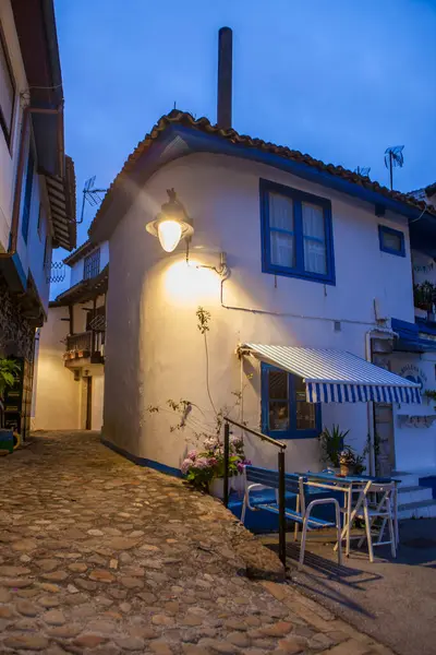 stock image Tazones, one of the most beautiful villages of Asturian Coast, Spain. Picturesque neighborhood of San Roque