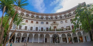 Seville, Spain - Sept 26th, 2024: Cabildo Square, Seville, Spain. Liittle-known landmark located close to the Cathedral clipart