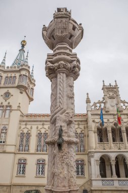 Belediye binası pillory, Sintra, Portekiz. Büyük Lizbon Bölgesi 'nin başlıca turizm beldesi