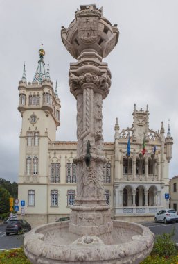 Belediye binası pillory, Sintra, Portekiz. Büyük Lizbon Bölgesi 'nin başlıca turizm beldesi