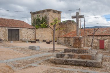 Bonilla de la Sierra, Avila, Kastilya ve Leon 'un saray manzarası, İspanya