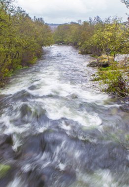 Aravalle Nehri yaya köprüsü Retuerta, Avila, Kastilya ve Leon yakınlarında, İspanya