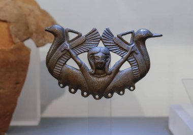 Sevilla, İspanya - 7 Temmuz 2018: Carriazo bronz. Şaheser Tartessian kültür, Seville arkeolojik Müzesi, Endülüs, İspanya