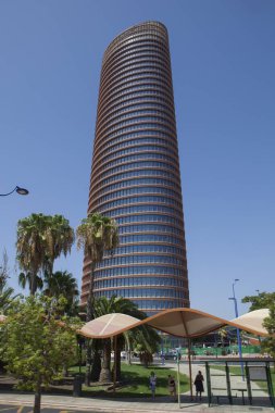 Sevilla Kulesi ya da Pelli Kulesi, Endülüs 'ün en yüksek binası. Sevilla, Endülüs, İspanya