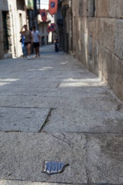 Ribadavia 'nın eski kenti, Orense, İspanya, İspanya' nın Yahudi Mahallesi Ağı