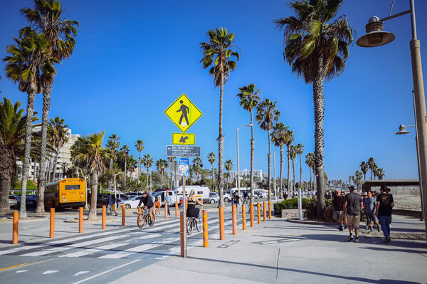 March 2024 Los Angeles Usa Venice Beach Bright Sunny Day Royalty Free Stock Images