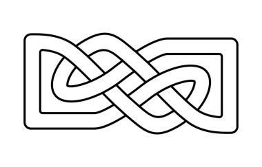 Celtic knot vector illustration. Celtic interlaced pattern isolated vector. Nordic symbol. Vintage element.	