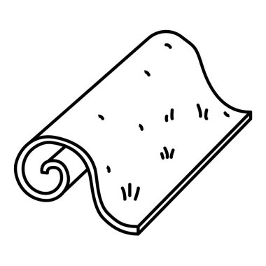 Turf roll icon. Artificial grass roll icon. Lawn roll representation. Vector illustration of rolled lawn real grass.	