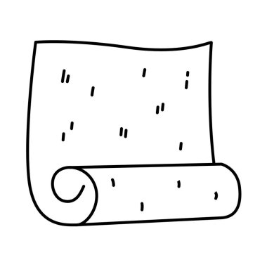 Turf roll icon. Artificial grass roll icon. Lawn roll representation. Vector illustration of rolled lawn real grass.	