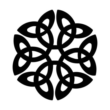 Kelt milli tarzı birbirine karışmış, izole edilmiş vektör. Kelt düğümü vektör çizimi. Patrick Günü kutlaması. Kuzey sembolü.