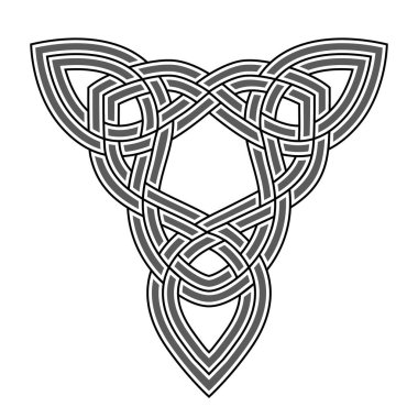 Kelt kesişen desenli izole vektör. Kuzey sembolü. Kelt düğümü vektör çizimi. Vintage ögesi.