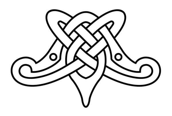 Kelt Düğümü Vektör Çizimi Kelt Milli Tarzı Birbirine Karışmış Izole — Stok Vektör
