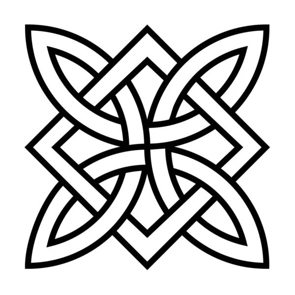 Nordic Symbol Celtic Knot Vector Illustration Celtic National Style Interlaced — Stock Vector