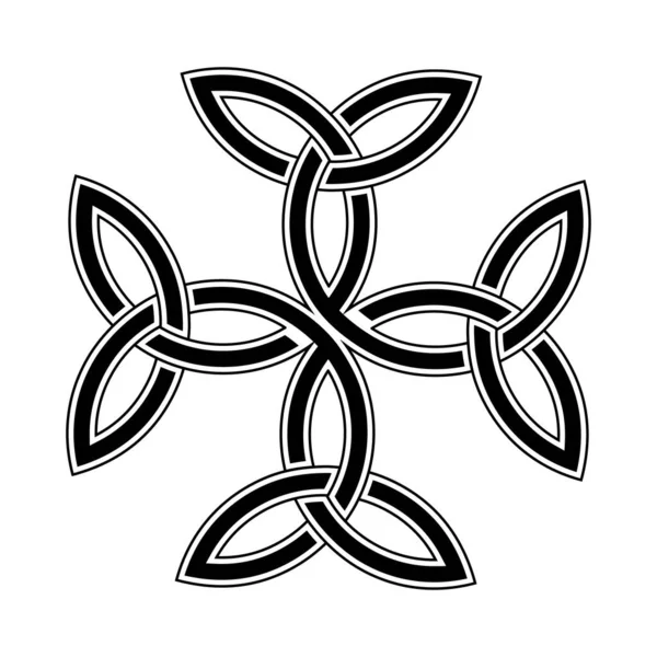 Keltisk Knut Vektor Illustration Celtic Nationell Stil Sammanflätade Mönster Isolerad — Stock vektor