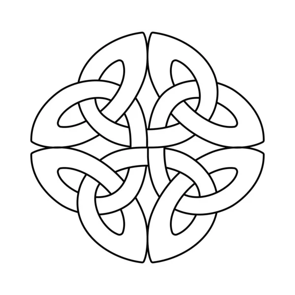 ケルトの民族様式はパターンによって隔離されるベクトルをインターレースしました ケルトノットベクターイラスト パトリックの日のお祝い ノルディックシンボル — ストックベクタ