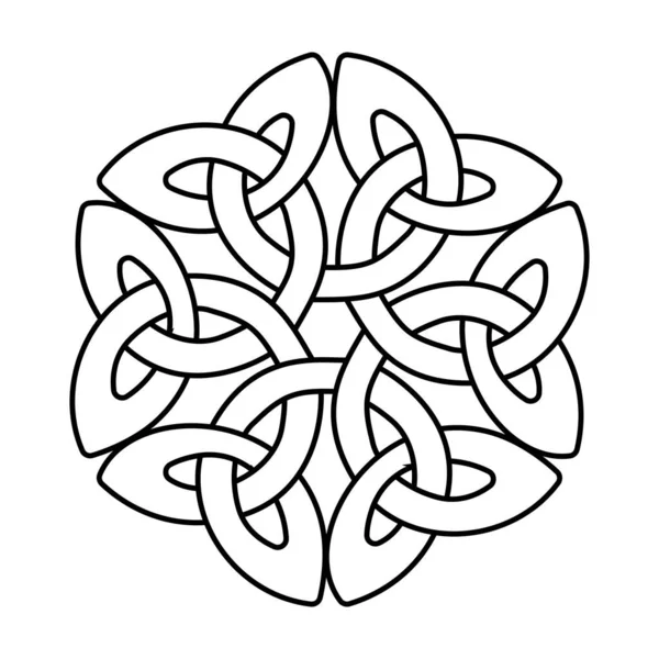 Celtic Nationell Stil Sammanflätade Mönster Isolerad Vektor Keltisk Knut Vektor — Stock vektor