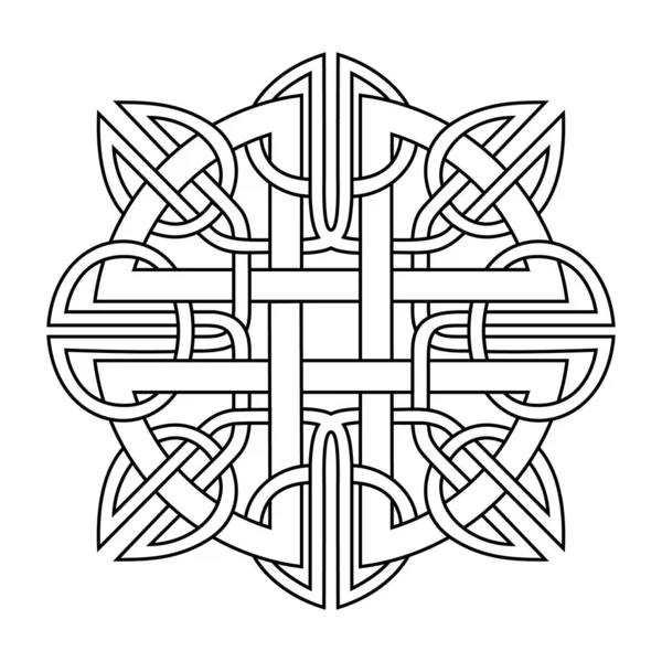 Padrão Celta Entrelaçado Vetor Isolado Símbolo Nórdico Ilustração Vetor Celta —  Vetores de Stock