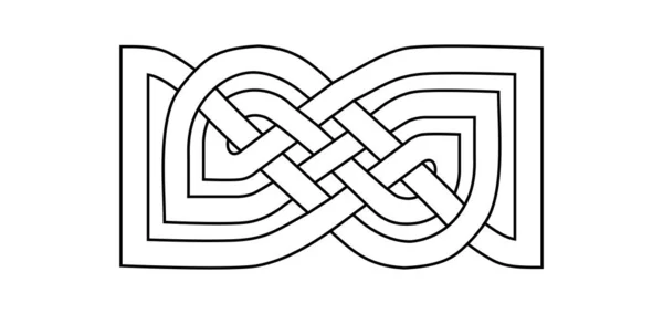 Celtic Knot Vector Illustration Celtic Interlaced Pattern Isolated Vector Nordic — Vetor de Stock