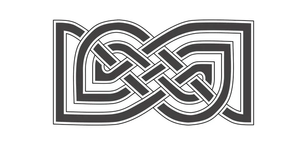 Celtic Knot Vector Illustration Celtic Interlaced Pattern Isolated Vector Nordic — Stok Vektör