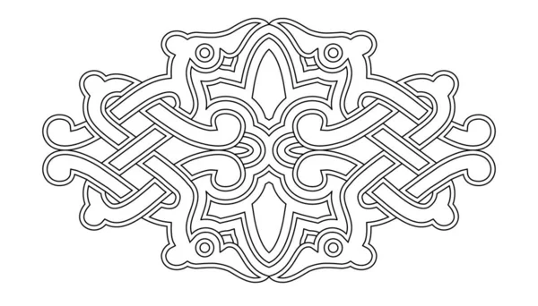 Переплетенный Узел Изолированный Вектор Нордический Символ Старинный Элемент — стоковый вектор
