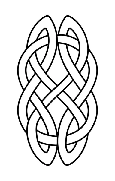 ケルトノットベクターイラスト ケルトの民族様式はパターンによって隔離されるベクトルをインターレースしました パトリックの日のお祝い ノルディックシンボル — ストックベクタ