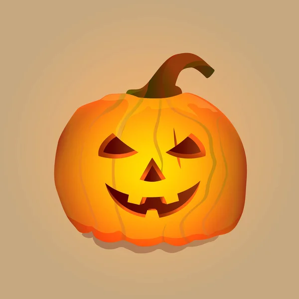 Halloween Pumpkin Ivector Llustration Halloween Celebration Decoration Orange Pumpkin Cartoon — Stock Vector