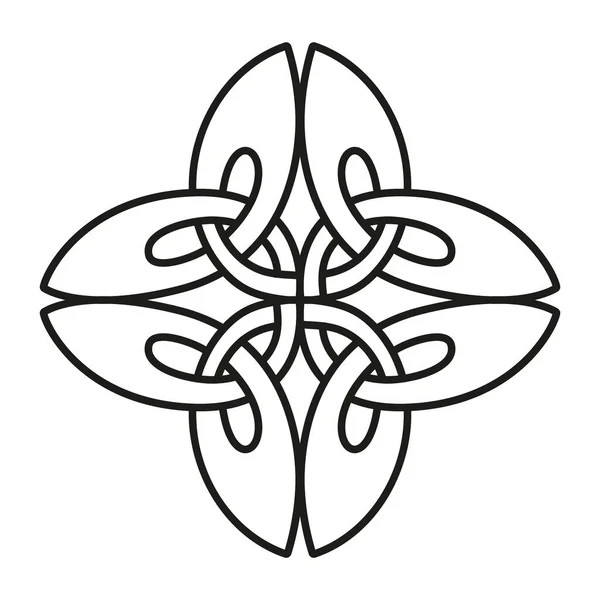 ケルトノットベクターイラスト ケルトの民族様式はパターンによって隔離されるベクトルをインターレースしました パトリックの日のお祝い ノルディックシンボル — ストックベクタ