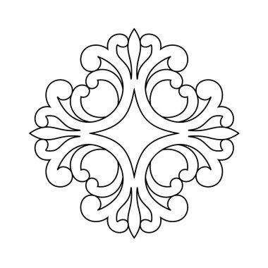 Antik dekoratif desen. Dekoratif element vektör çizimi. 