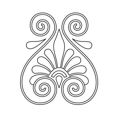 Dekoratif element vektör çizimi. Çizgi sanatı ayırıcı.