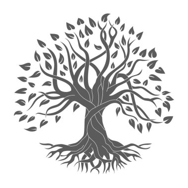 Yaşam vektörü illüstrasyonunun Kelt Ağacı. Kelt Biçimli Sembol Çizgisi Sanatı.