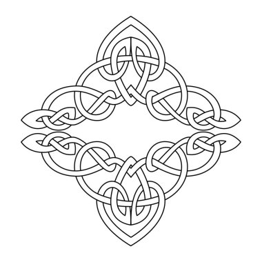 Kelt düğümü vektör çizimi. Çizgi sanatı ögesi.