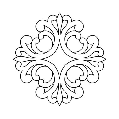 Antik dekoratif desen. Dekoratif element vektör çizimi. 