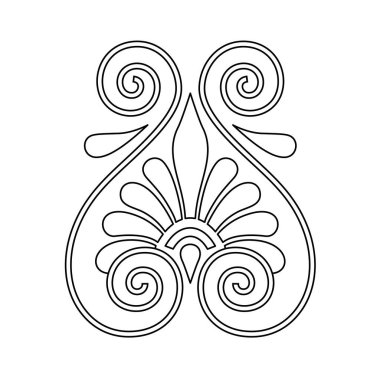 Dekoratif element vektör çizimi. Çizgi sanatı ayırıcı.