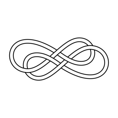 Kelt Düğümü. Aşkın ve dostluğun sembolü. Kelt Tarzı Karışık Sembol. Vektör Satırı Sanatı.