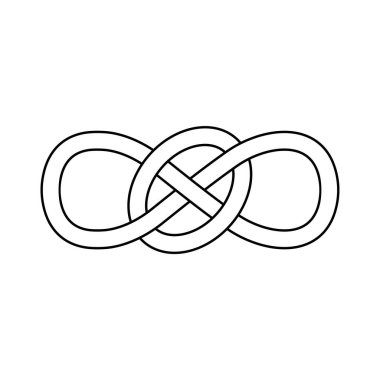 Kelt Düğümü. Aşkın ve dostluğun sembolü. Kelt Tarzı Karışık Sembol. Vektör Satırı Sanatı.