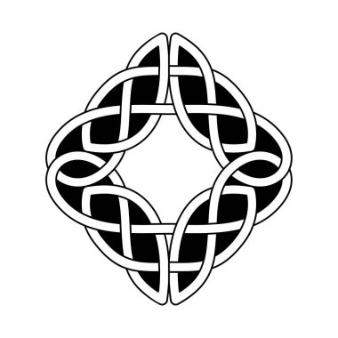 Celtic knot vector illustration. Celtic national style interlaced pattern isolated vector. Patrick's Day celebration. Nordic symbol. Tattoo sketch design.	