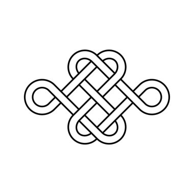 Kelt stili birleşik desenli izole vektör. Kuzey sembolü. Kelt düğümü. Vintage element vektör illüstrasyonu.