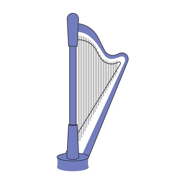 Harfa Starożytny Instrument Smyczkowy Symbol Irlandii — Wektor stockowy
