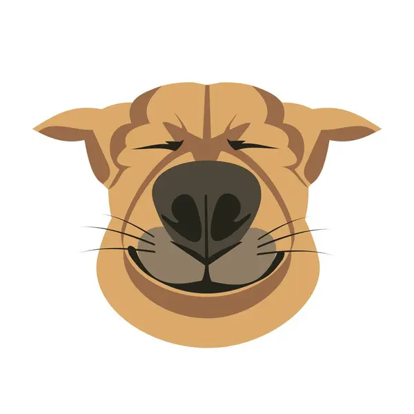 Portrait Cheerful Dog Avatar Social Network User — Stock Vector