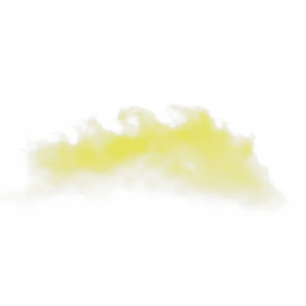 Žlutá Mlha Vykreslování Izolované Bílém Pozadí — Stock fotografie