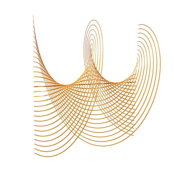 Золота Абстрактна Форма Ізольовані Білому Тлі Рендеринг — стокове фото