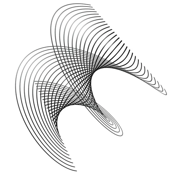 ブラック抽象形状 ホワイトバックグラウンドで孤立 3Dレンダリング — ストック写真