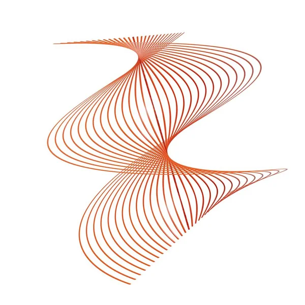 Orange Abstrakt Form Isolerad Vit Bakgrund Render — Stockfoto