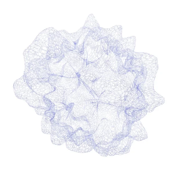 Голубая Абстрактная Круглая Полоса Изолированный Белом Фоне Render — стоковое фото