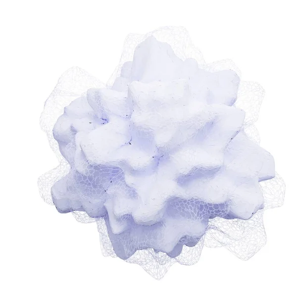 Forme Ronde Abstraite Bleue Isolé Sur Fond Blanc Expéditeur — Photo