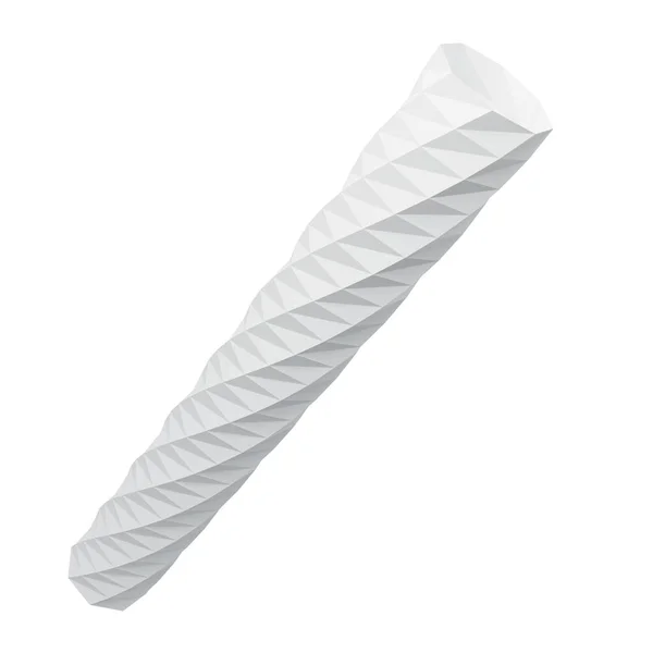 Белая Геометрическая Абстрактная Форма Изолированный Белом Фоне Render — стоковое фото