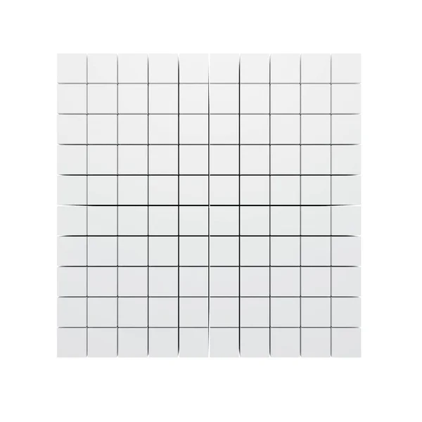 Λευκός Κύβος Αφηρημένη Σύγχρονη Μορφή Απομονωμένα Λευκό Φόντο Αποτύπωση — Φωτογραφία Αρχείου