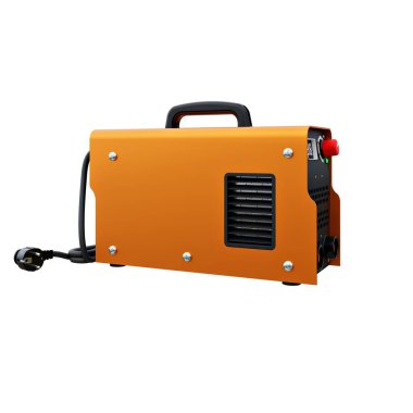 Üç boyutlu kaynak makinesi. Beyaz arka planda izole edilmiş. 3B görüntüleme.