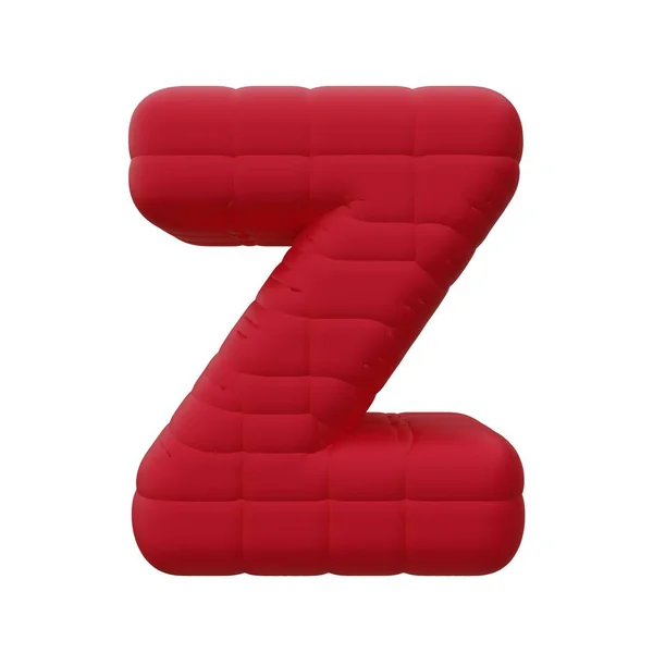 字母Z红色气球 被白色背景隔离 3D渲染 — 图库照片